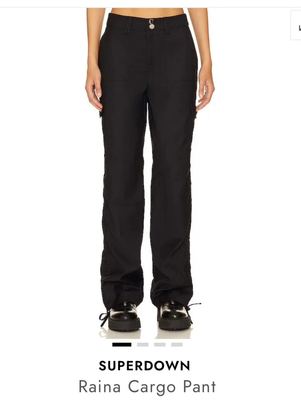 superdown Black Raina Cargo Pants
